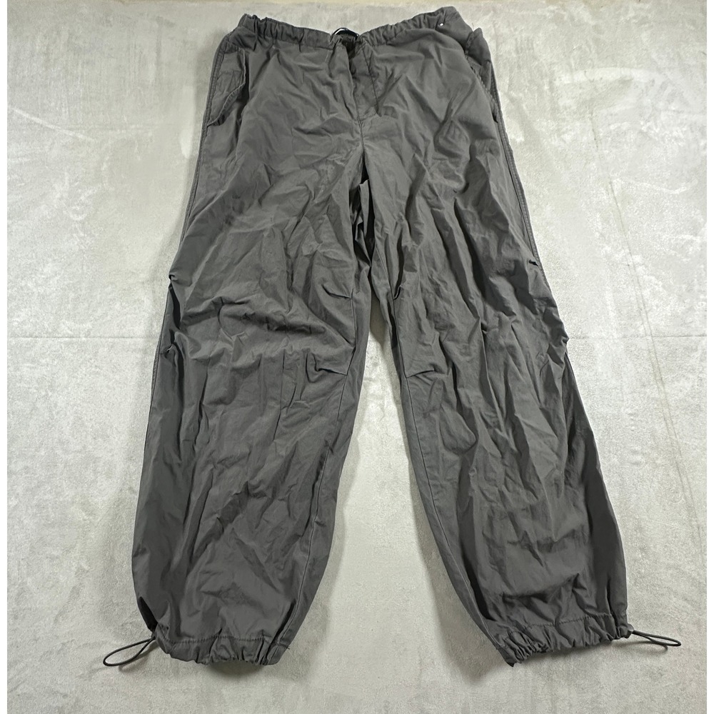 Y2K Aeropostale Parachute Pant Women Baggy Cotton Medium Gray